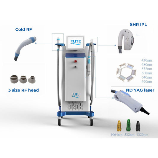 3 in 1 Multi-functional Laser with ND YAG + SHR + RF